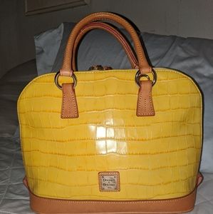 Dooney & Bourke Yellow Leather Satchel purse bag